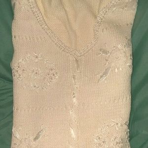 Blair Boutique White Pullover Sweater, Size XLG